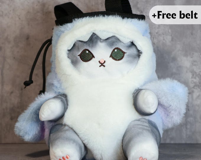 Plush chalk bag "Soft Shark Kitty 2.0"