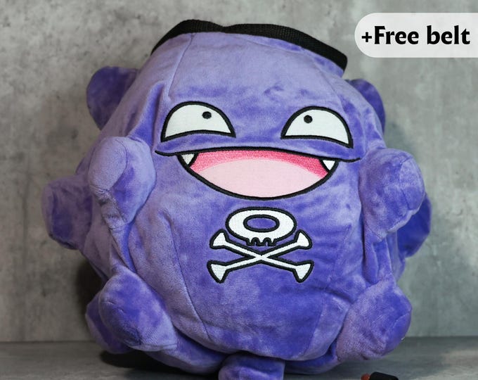 Koffing Pokemon Chalk Bag | Poison-Type Plush Rock Climbing Bag