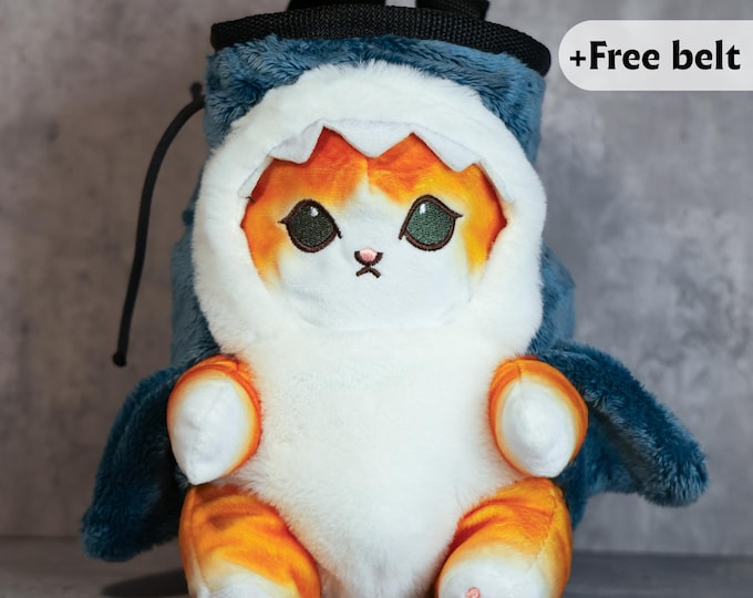 Plush chalk bag "Shark Kitty"