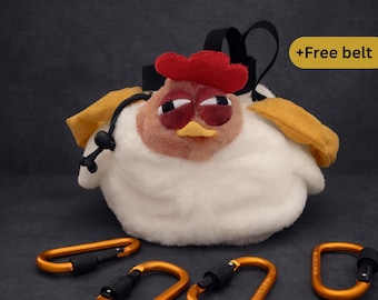 Ugly Chicken Chalk Bag, Funny Plush Bouldering Chalk Bucket