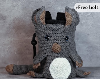 Crochet Chalk Bag – Cute big Mouse Design