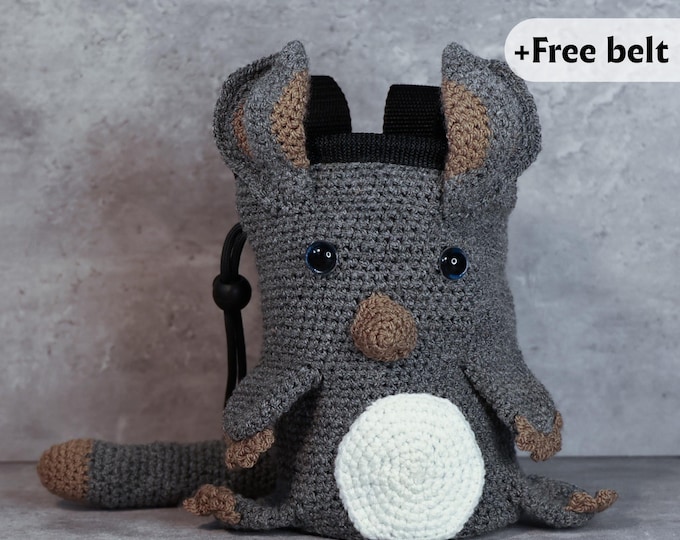 Crochet Chalk Bag – Cute big Mouse Design
