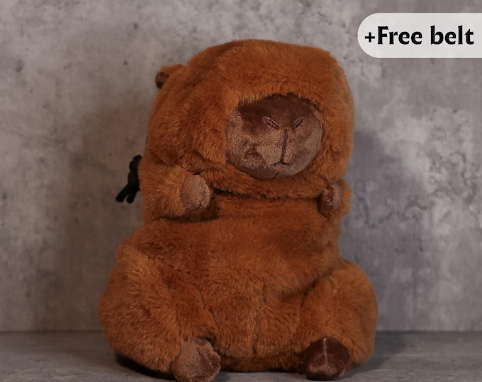 Minimalist Capybara Chalk Bag | Plush Rock Climbing Bag