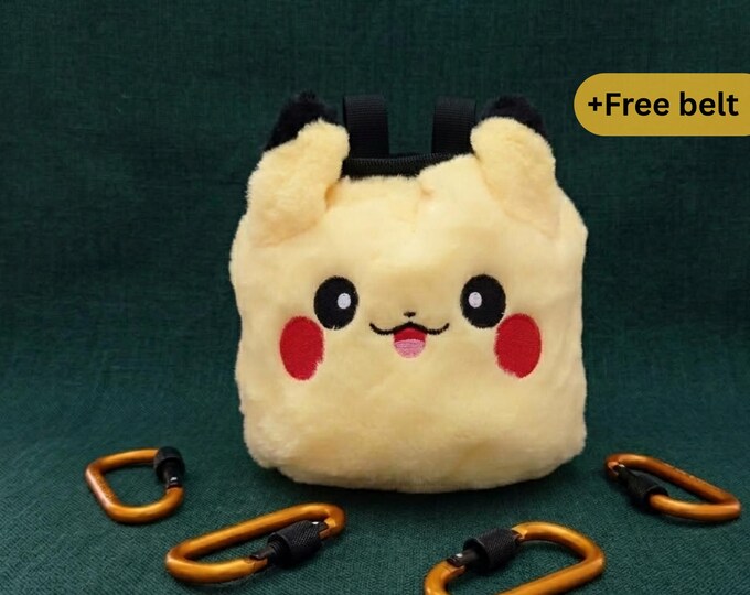 Cute Plush Pokemon Pikachu Chalk Bag (Small)