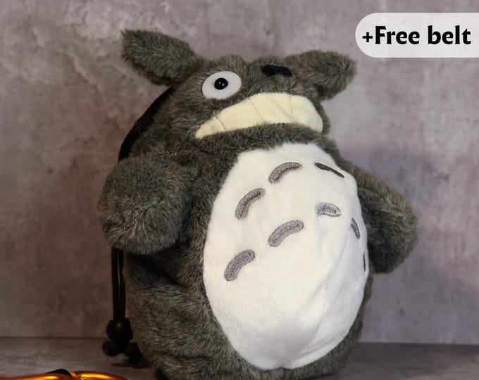 Totoro Chalk Bag | Studio Ghibli Plush Climbing Bag | Soft Forest Spirit Gear for Bouldering