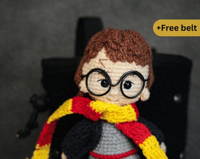 Wizard Boy Chalk Bag | Handmade Crochet Climbing Bag | Magical Gift for Harry-Inspired Fans