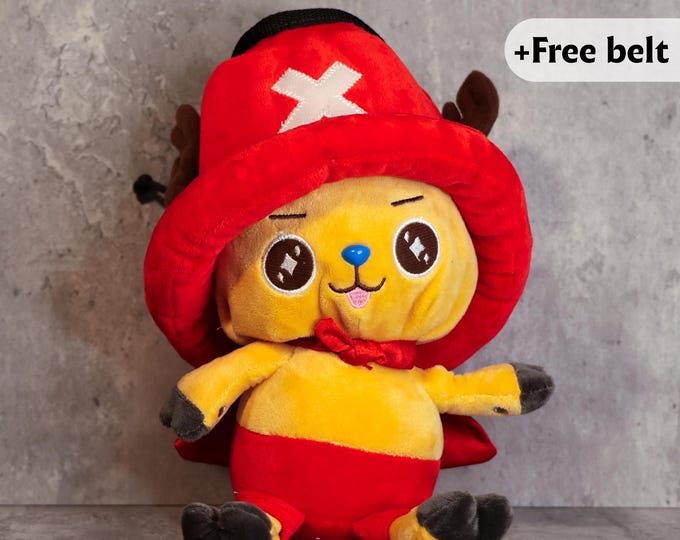 Tony Tony Chopper Chalk Bag | One Piece Plush Climbing Bag with Red Hat