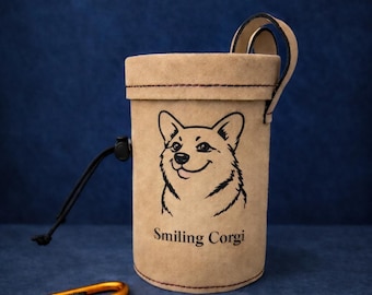 Personalized Leather Pet Portrait Climbing Chalk Bag