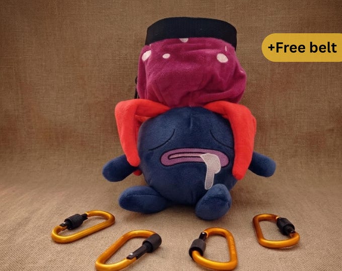 Gloom Pokemon Chalk Bag, Plush Anime Climbing Chalk Bag