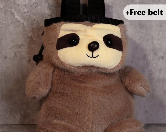 Sloth Chalk Bag | Cute Plush Rock Climbing Chalk Holder | Bouldering Gift for Slow and Steady Senders