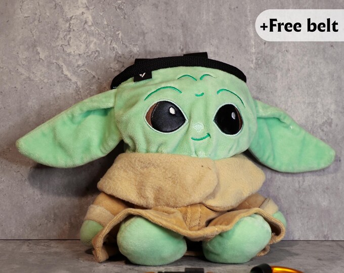 Baby Yoda Chalk Bag | Grogu Plush Chalk Holder for Climbers