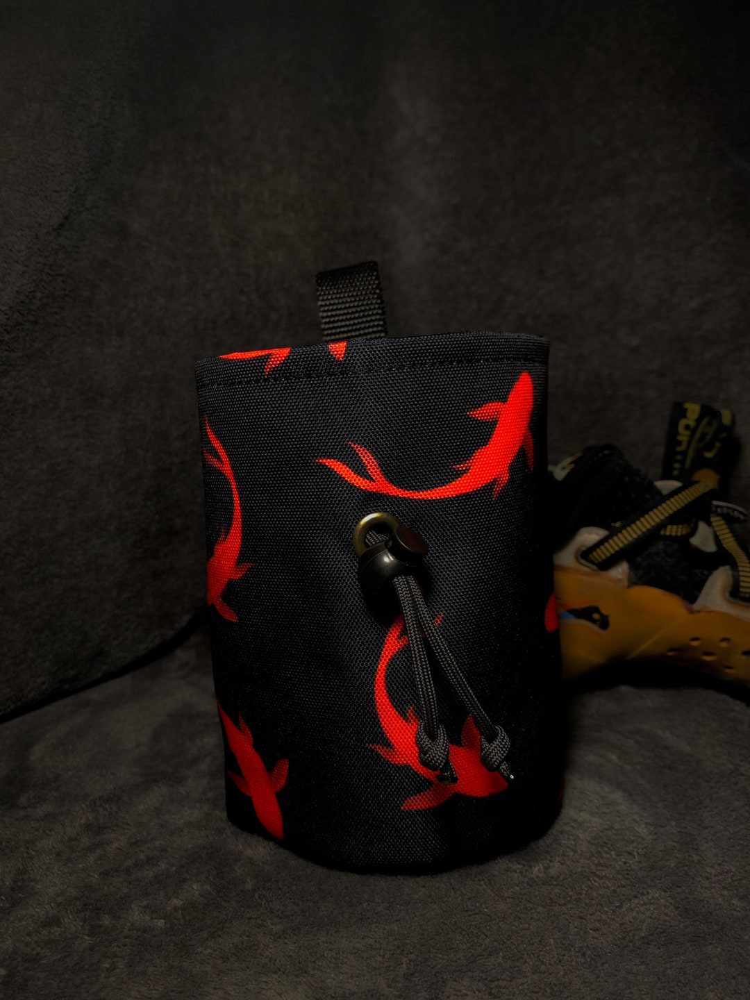 Cool Chalk Bag red Fishes Rock Climbing Chalk Bag Etsy
