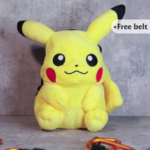Pikachu Chalk Bag | Pokemon-Inspired Plush Climbing Pouch | Cute & Electric Gift for Climbers
