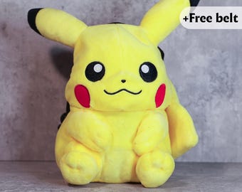 Pikachu Chalk Bag | Pokemon-Inspired Plush Climbing Pouch | Cute & Electric Gift for Climbers