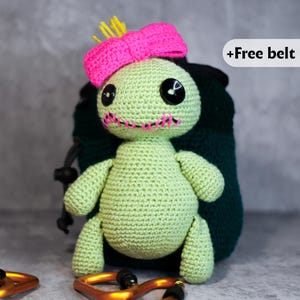 Voodoo Cutie Chalk Bag ,Scrumpchalk bag | Handmade Creepy-Cute Crochet Climbing Bag | Alternative Gift for Climbers