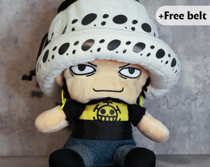 Trafalgar Law Chalk Bag – Handmade Plush Chalk Bag for Climbing Fans of One Piece