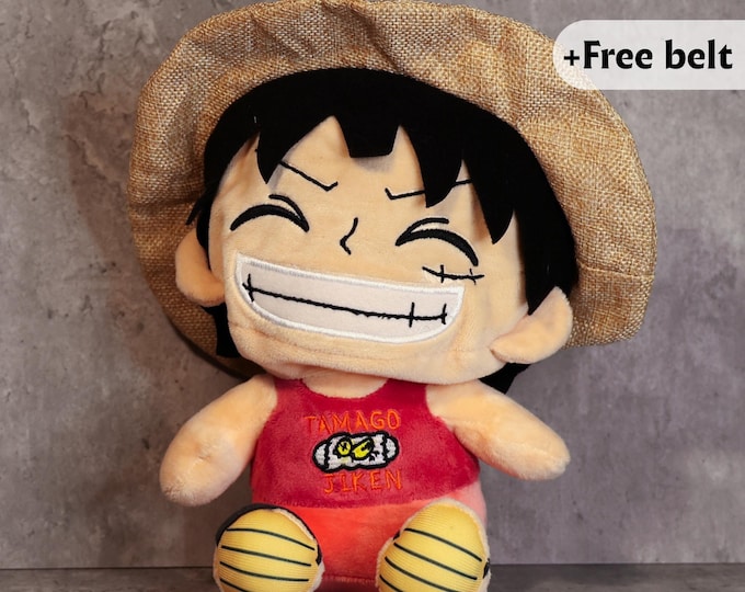 Luffy Plush Chalk Bag | One Piece-Inspired Climbing Gear | Funny Anime Bouldering Gift