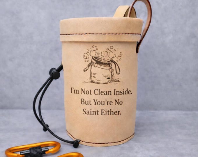 Personalized Leather Chalk Bag with your design