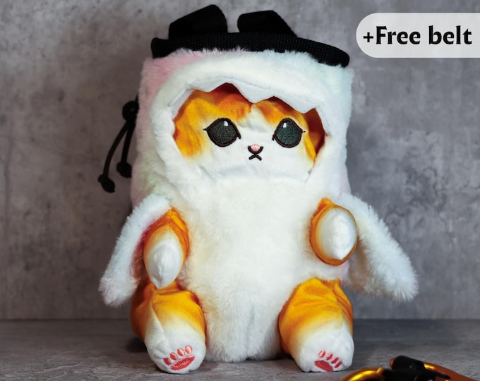 Kawaii Shark Cat Chalk Bag – Fierce but Fluffy!