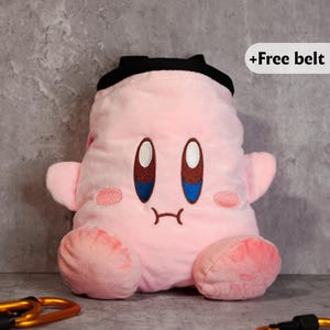 Kirby Chalk Bag | Plush Pink Nintendo Climbing Accessory | Adorable Gaming Gear for the Crag