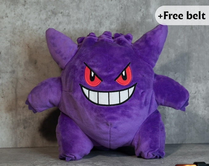 Gengar Pokemon Chalk Bag | Ghost-Type Plush Climbing Bag
