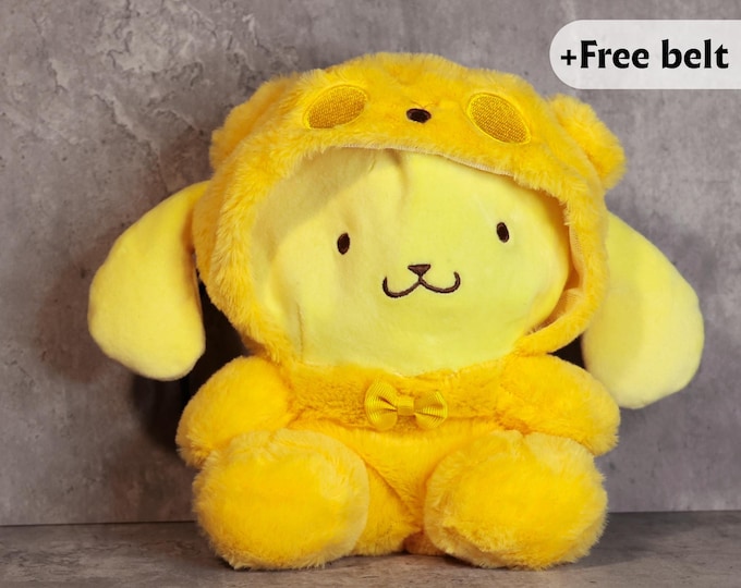 Pompompurin Plush Chalk Bag | Soft Climbing Accessory for Sanrio Lovers | Cute Bouldering Gift