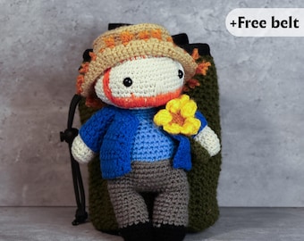 Crocheted Van Gogh – Handmade Chalk Bag for Climbing