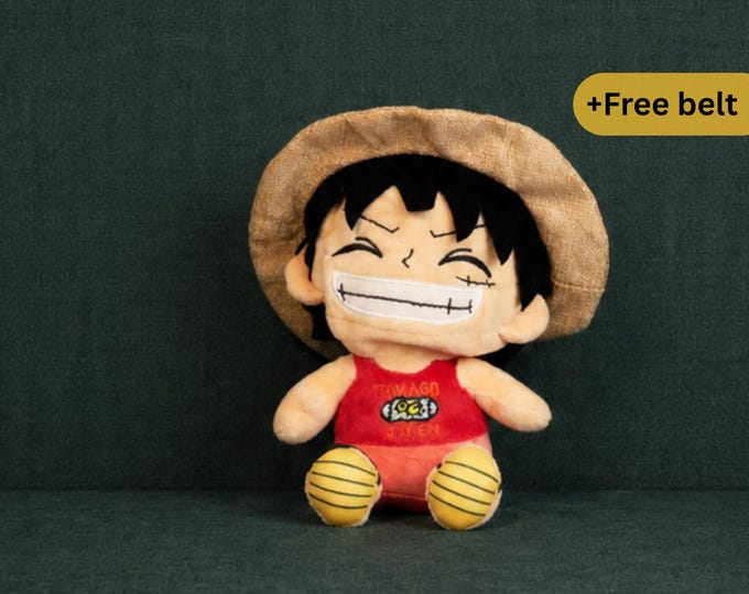 Luffy Plush Chalk Bag | One Piece-Inspired Climbing Gear | Funny Anime Bouldering Gift