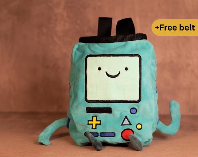 BMO Chalk Bucket,Adventure Time Plush Rock Climbing Gear