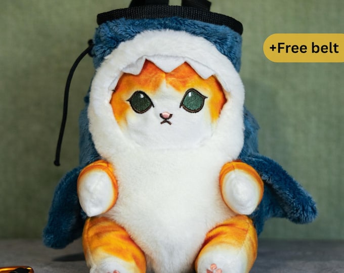 Plush chalk bag "Shark Kitty"