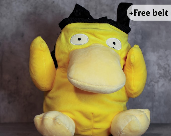 Psyduck Plush Chalk Bag | Climbing Gear for Pokémon Lovers
