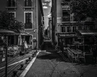 Ville de Cassis, Instant Download -Travel Photography, Wall Art, Office Decor, Provence, Mediterranean, France, French Town, Street
