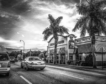 Flashback Diner, Florida (Instant Download), Wall Art, Home Decor, Retro, Palm Trees, Tropical, Miami, America, Food