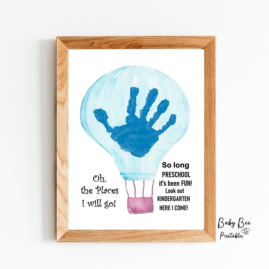 End of School Handprint/so Long Preschool, Hello Kindergarten/air ...