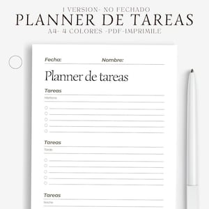 Lista de tareas de empleados imprimible: hoja de asignación, gestión de tareas, A4/A5/carta/media página, descarga instantánea en PDF