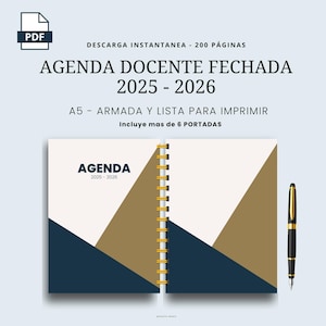 PDF | 2025-2026 Male Teacher&#39;s Diary DATED 6 Covers Ready to Print in Light Blue August 2025-July 2026