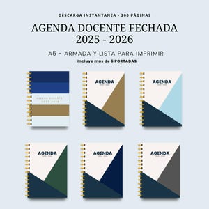 PDF | 2025-2026 Male Teacher&#39;s Diary DATED 6 Covers Ready to Print in Light Blue August 2025-July 2026