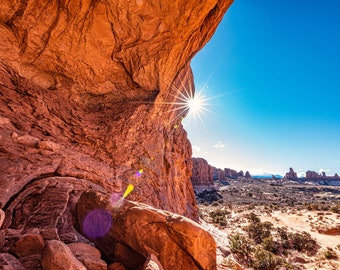 Utah-konst | Utskrivbar väggkonst | Arches nationalpark | Utah Might Five | Direktnedladdning av Utah-tryck | Solskensväggkonst | Naturväggkonst