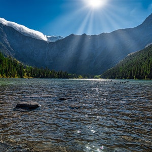 Glacier National Park Wall Art, Avalanche Lake, printable wall art, wall decor, home decor, instant download, National Park Photography