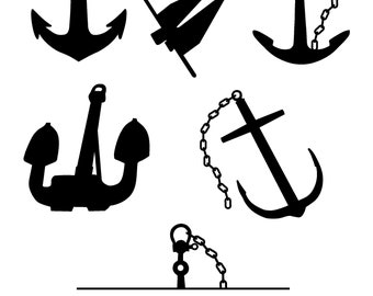 Ancre SVG | Ancre PNG | Ancre Art | Monogramme d'ancre | SVG nautique | Téléchargements imprimables | Ancre monogramme svg | Fichiers découpables | Ancres
