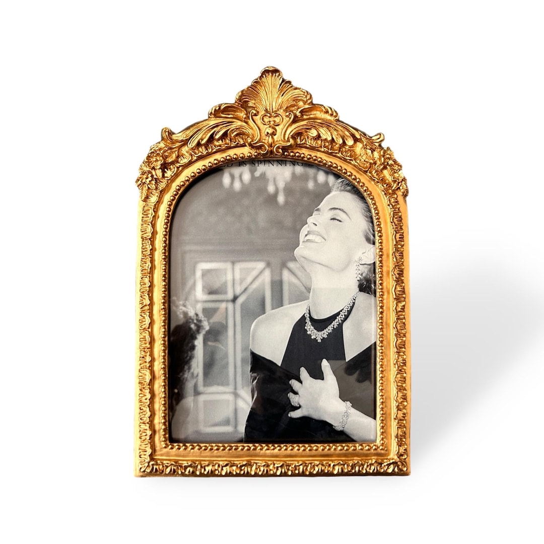 Ornate Gold Victorian Style 5x7 Picture Frame – Arched Baroque Decor ...