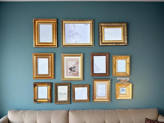 Vintage Ornate Gallery Wall Frames: Assorted Gold Frames Set, Framed Art Prints