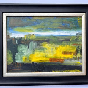 Vintage Original Painting not Signed by Artist  Framed Painting abstract Painting Genuine Hand Painted American Painting