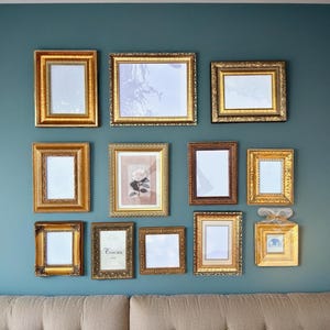Vintage Ornate Gold Frame Set: Gallery Wall Art Decor, Mixed Sizes