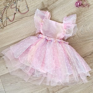 Baby Girl Birthday Dress, Cake Smash Outfit,Girls Partywear, Baby Girl Pastel Party Dress, Princess Dress