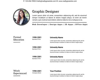 Graphic Designer Resume and Cover Letter