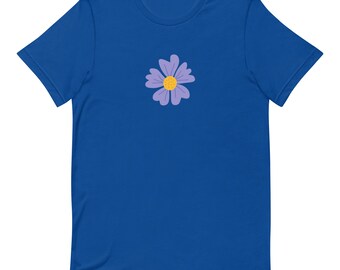 Women's Daisy Butterfly Graphic Tee - Faith Hope Love Short Sleeve Casual T-Shirt (Blue, Small) - View #8