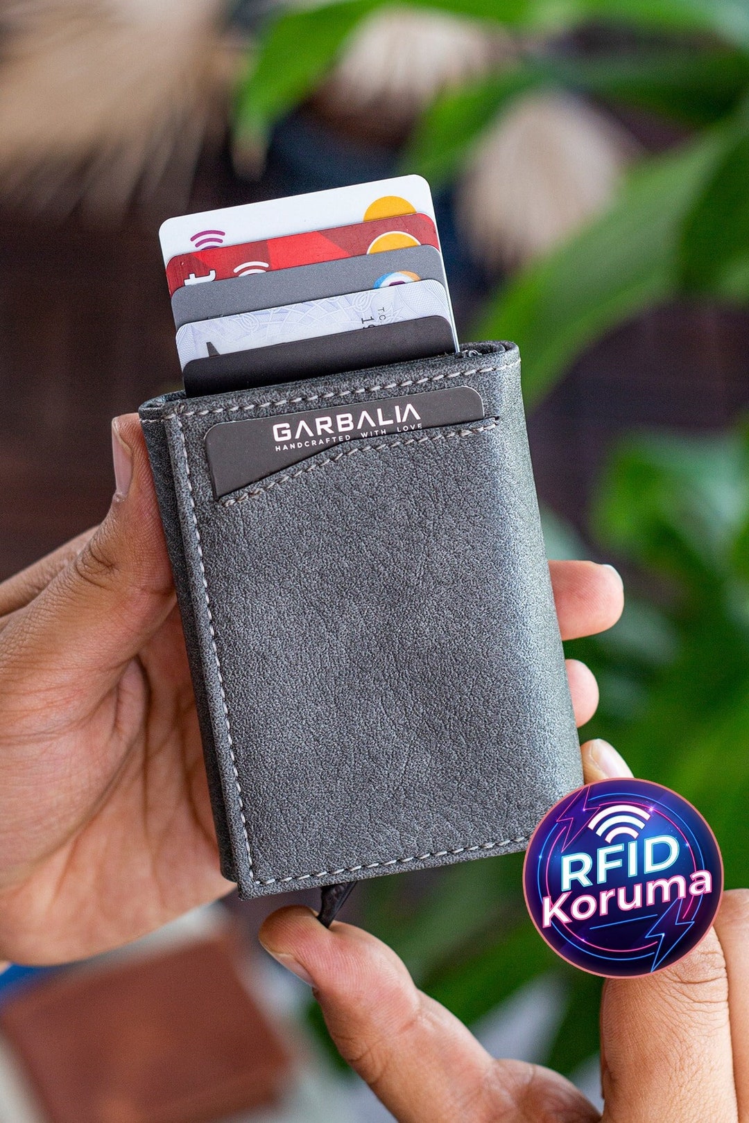 Rfid Leather AirTag Wallet, Custom Money Clip, Personalized