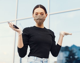 Face Mask Covered in Butthole Print, Bootyguard 2 Cloth Barrier, Reusable Polyester Protection, Unique Gag Gift