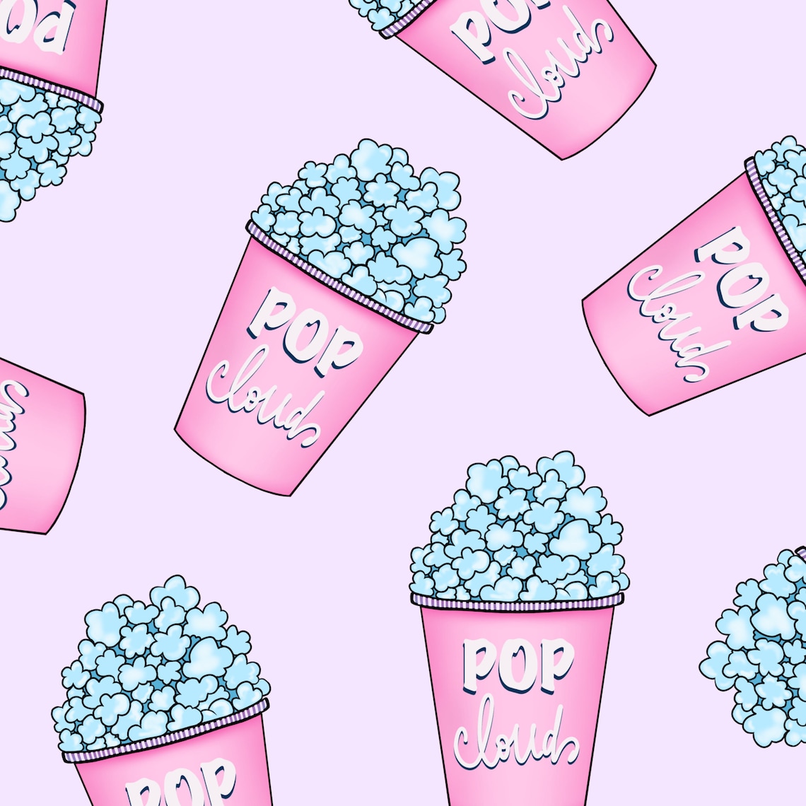 Popcorn SVG, Movie Popcorn Bag Svg, Paper Cups Sticker SVG, Movie Night
